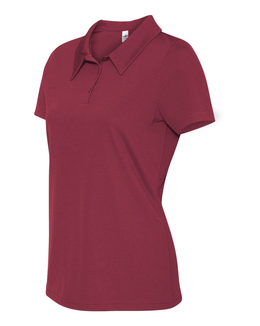 Women's Performance 3-Button Mesh Sport Shirt - Sport Maroon