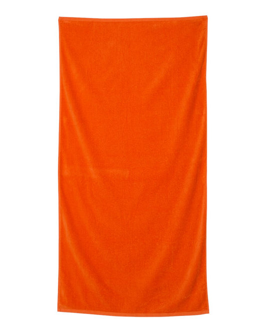 Velour Beach Towel - Orange