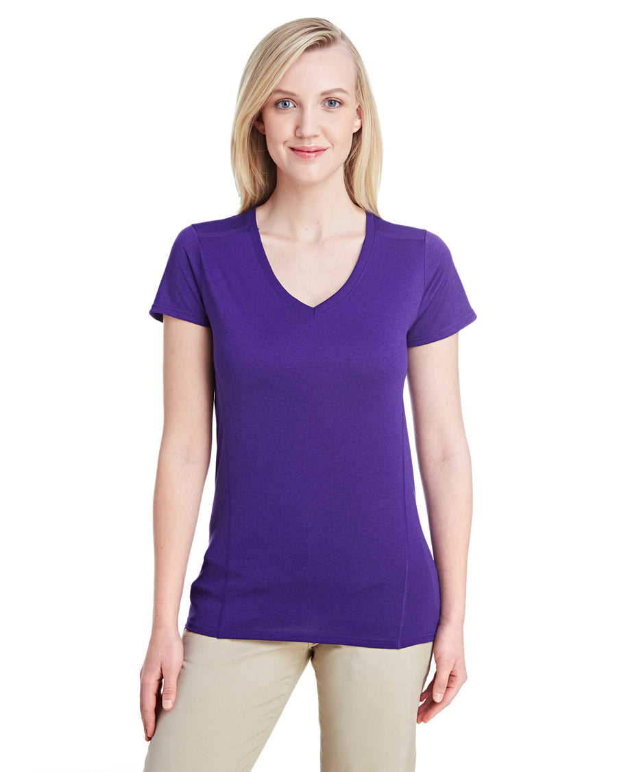 Women's Performance® Women's V-Neck Tech T-Shirt - Marbled Purple