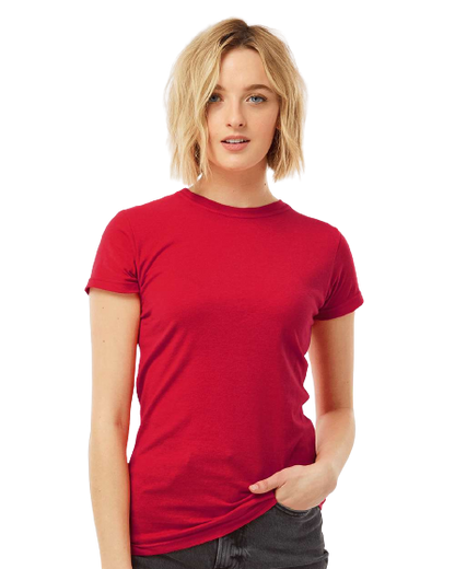 Women's Slim Fit Fine Jersey Tee - Red