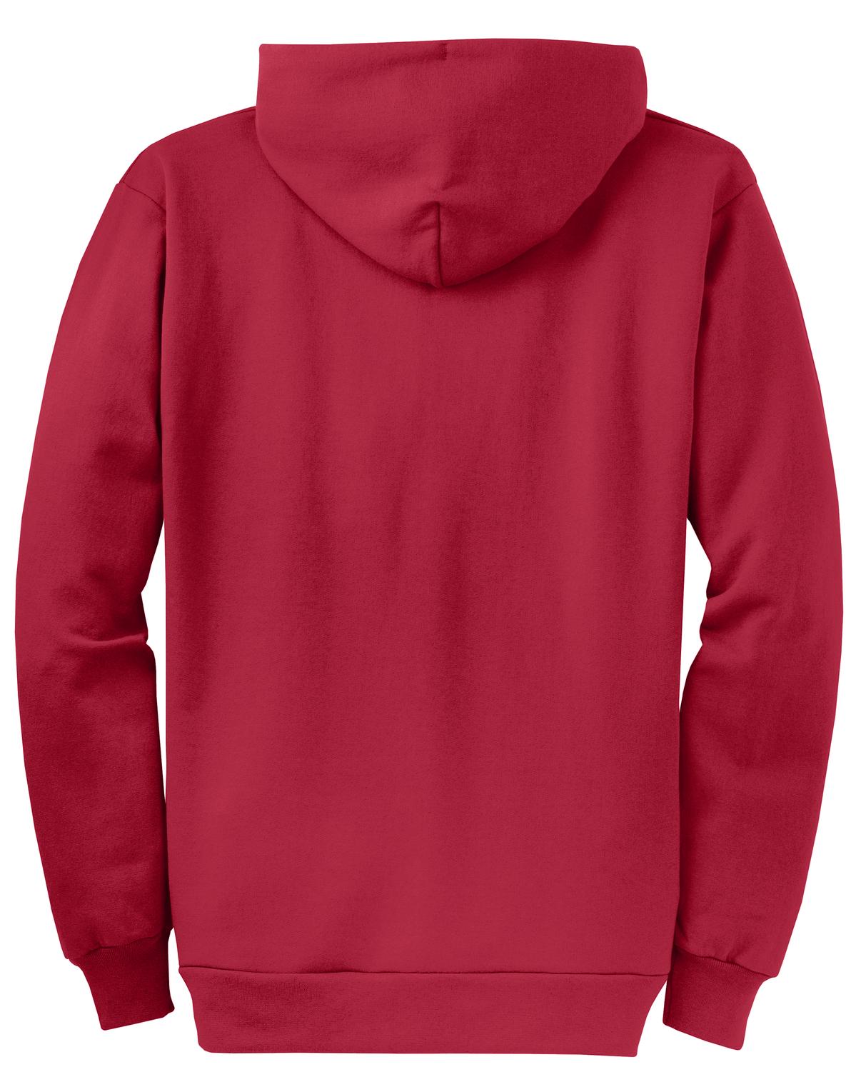 Unisex Core Fleece Full-Zip Hoodie - Red