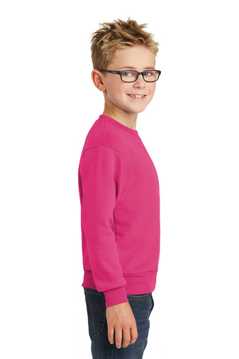 Youth Core Fleece Crewneck Sweatshirt - Sangria