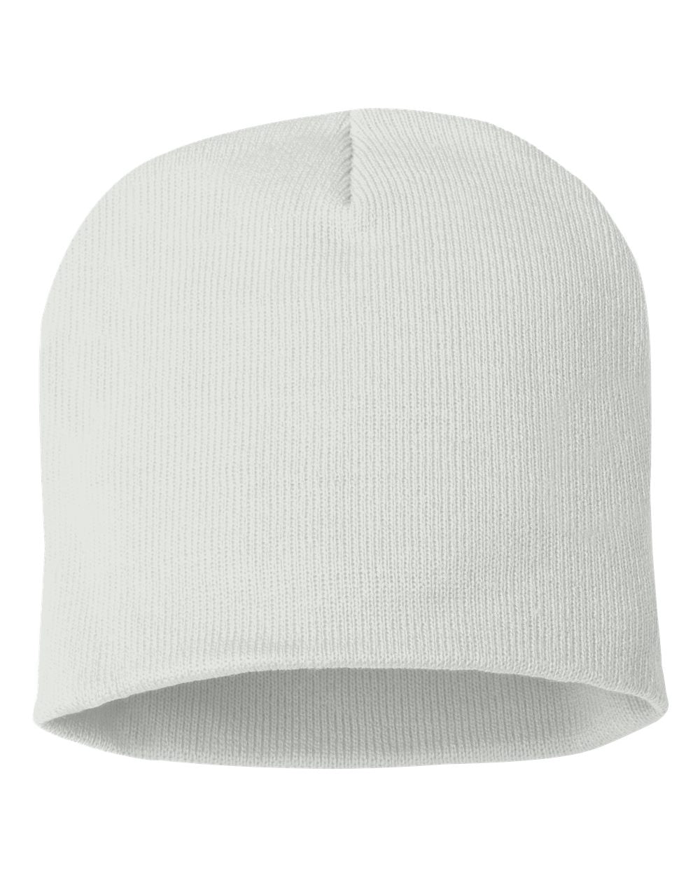 8" Knit Beanie - White