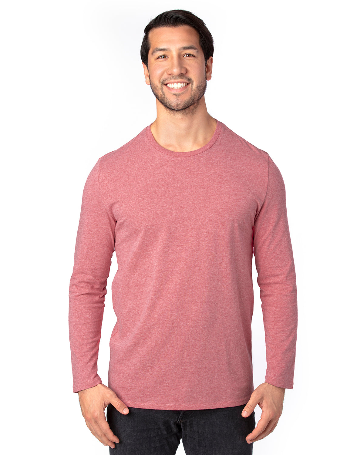 Unisex Ultimate Long-Sleeve T-Shirt - Maroon Heather