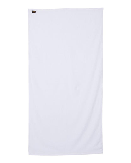 Velour Beach Towel - White