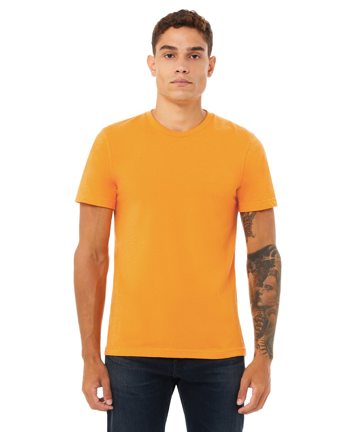 Unisex Heather CVC T-Shirt - Heather Marmalade