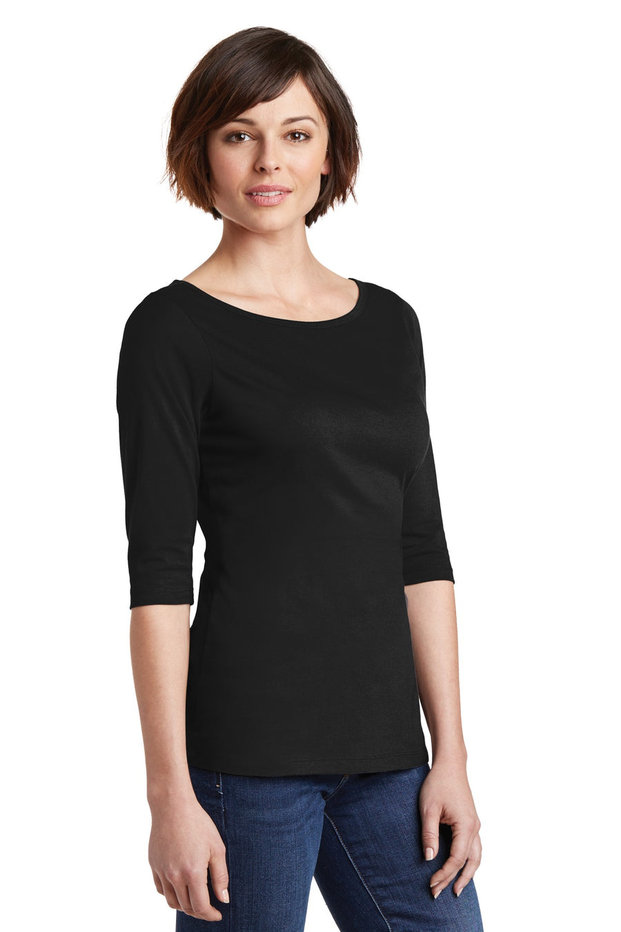 Women's Perfect Weight 3/4-Sleeve Tee - Jet Black