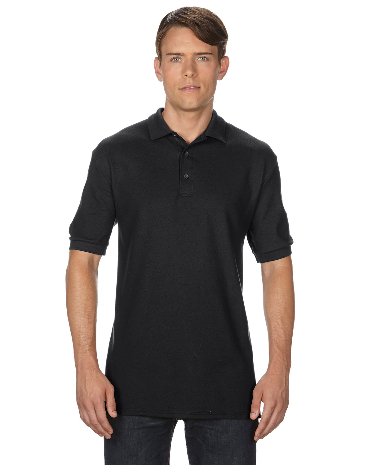 Unisex Premium Cotton®  Double Piqué Polo - Black