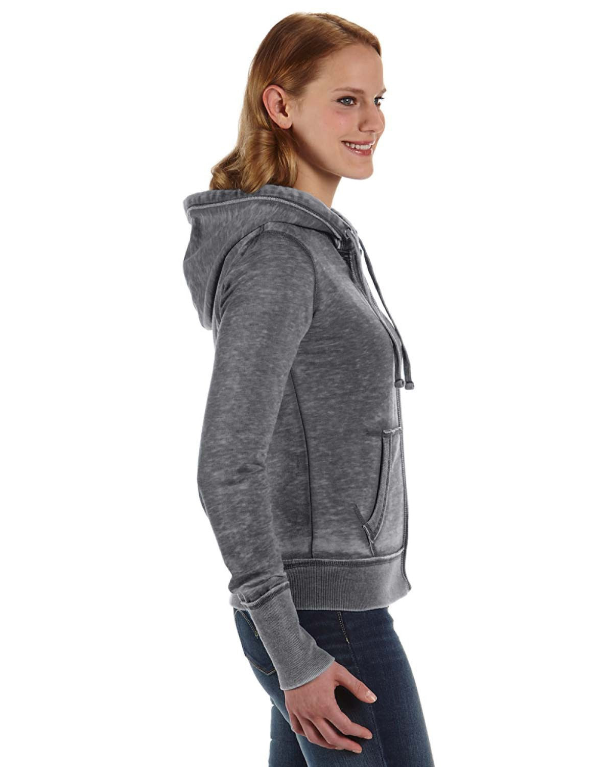 Women's Zen Full-Zip Fleece Hoodie - Dark Smoke