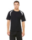 All Sport M1004 - Unisex Colorblocked Short-Sleeve T-Shirt - Black / White / Gray