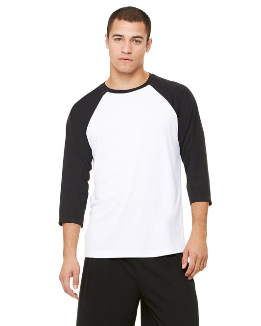 Unisex Baseball T-Shirt - White / Black