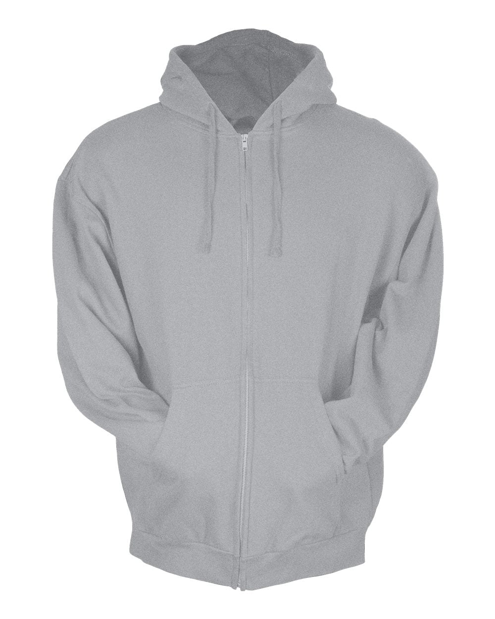 Unisex Fleece Zip Hoodie - Heather Grey