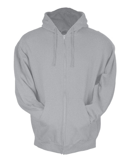 Unisex Fleece Zip Hoodie - Heather Grey