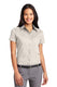 Port Authority L508 - Women's Short Sleeve Easy Care Shirt - Light Stone / Cl Navy