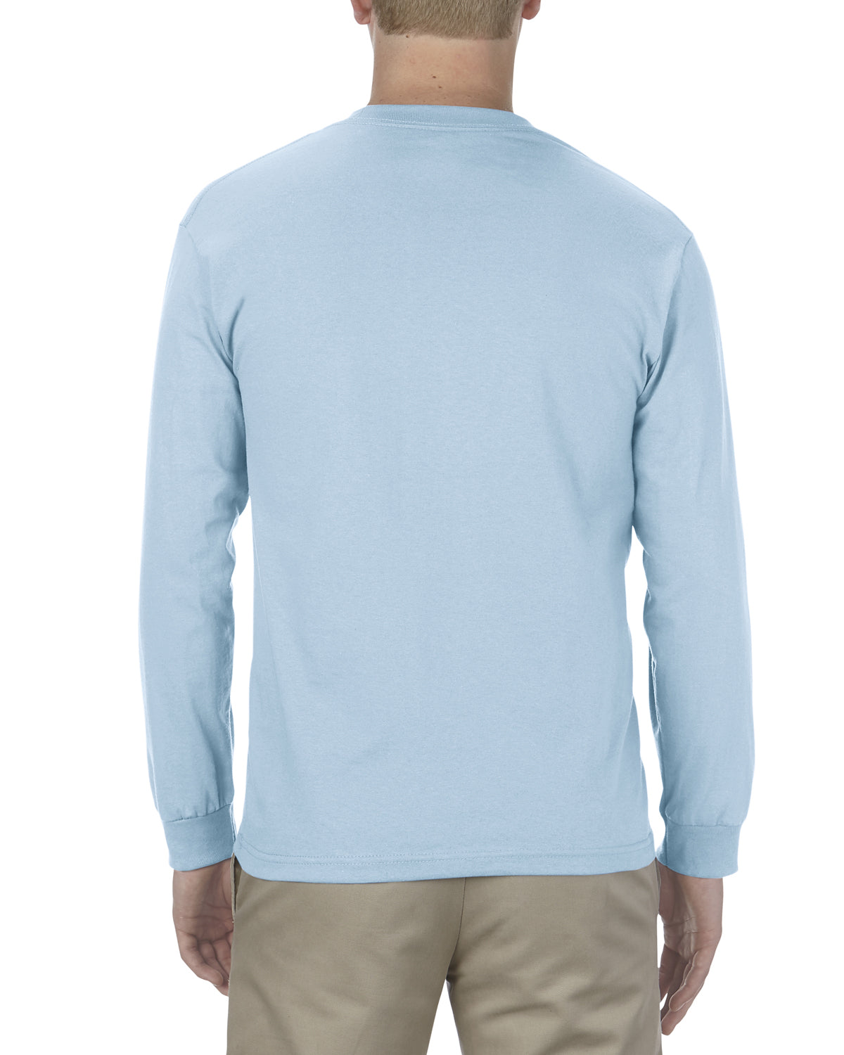 Unisex Heavyweight Cotton Long-Sleeve T-shirt - Powder Blue