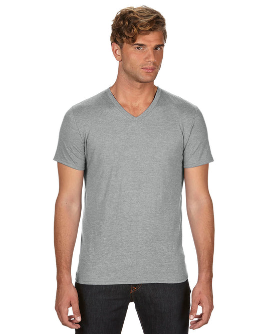 Unisex Triblend V-Neck T-Shirt - Heather Gray