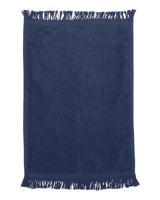 Fringed Fingertip Towel - Navy