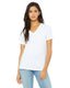Bella + Canvas 6405 - Women's Relaxed Jersey V-Neck T-Shirt - White