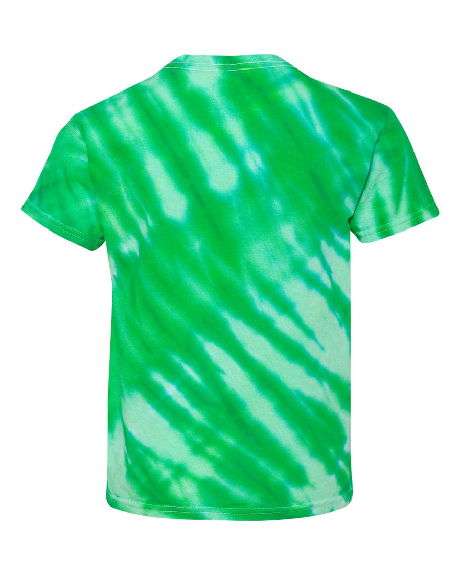 Youth One Color Tiger Stripe T-Shirt - Kelly