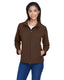 Team 365 TT80W - Women's Leader Soft Shell Jacket - Sport Dark Brown