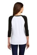 Women's Perfect Tri 3/4-Sleeve Raglan - Black / White