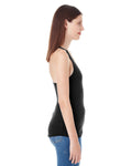 Women's Poly-Cotton Racerback Tank - Black