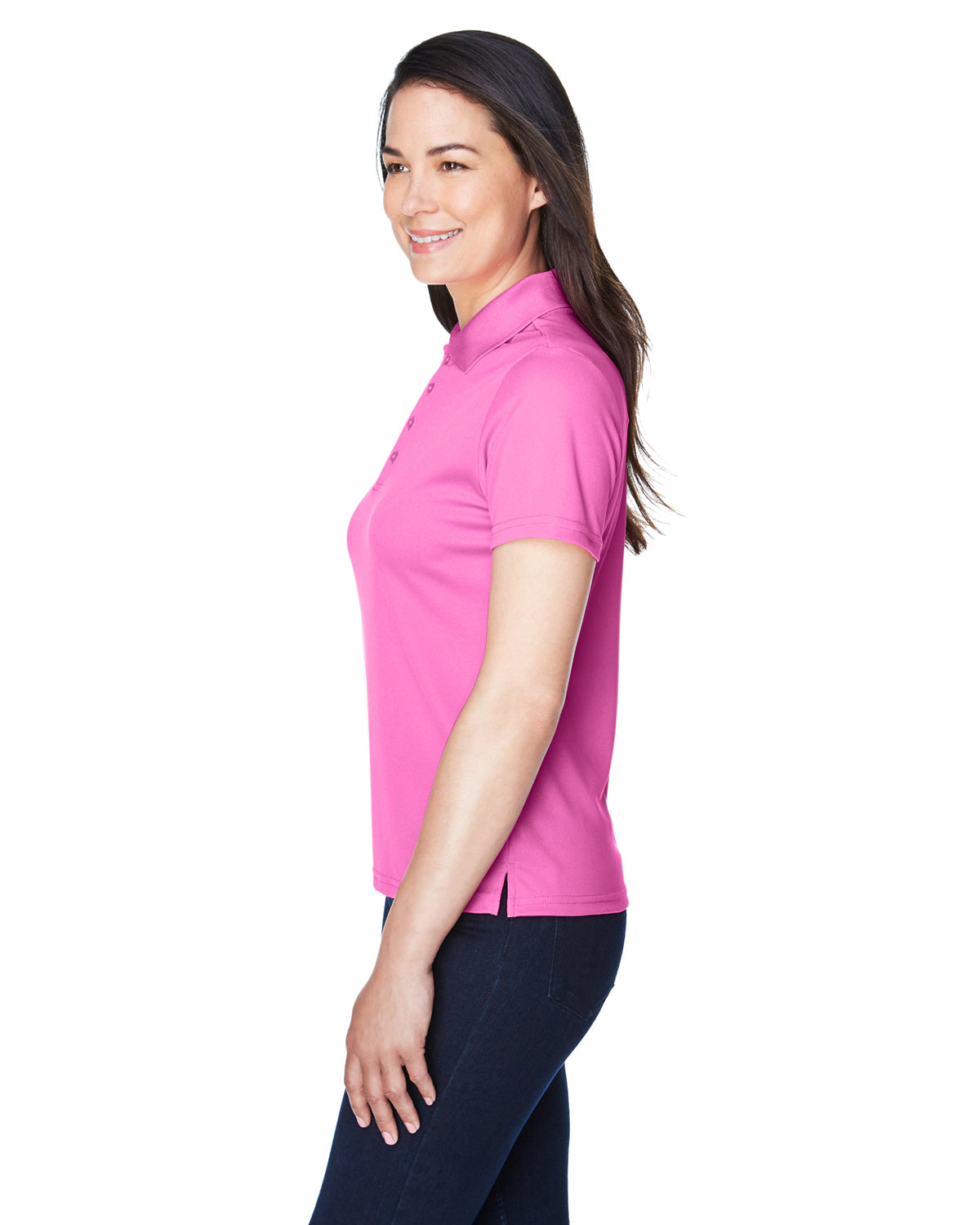 Women's Origin Performance Piqué Polo - Charity Pink Mp