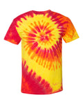 Unisex Multi-Color Spiral Short Sleeve T-Shirt - Inferno