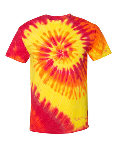 Unisex Multi-Color Spiral Short Sleeve T-Shirt - Inferno