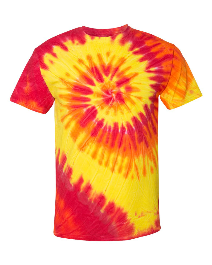 Unisex Multi-Color Spiral Short Sleeve T-Shirt - Inferno