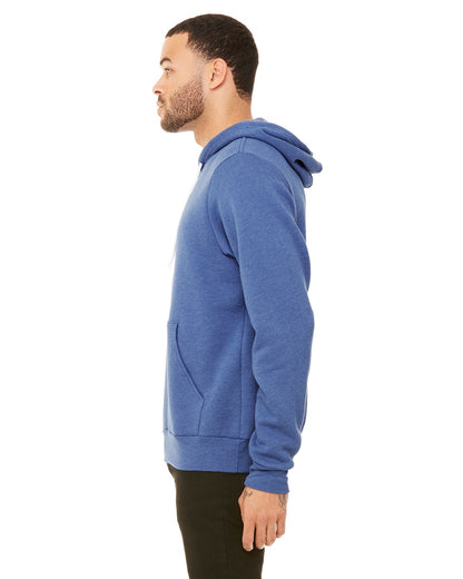 Unisex Poly-Cotton Sponge Fleece Full-Zip Hoodie - Heather True Royal