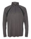 All Sport M3026 - Quarter-Zip Lightweight Raglan Pullover - Dark Gray Heather / Black