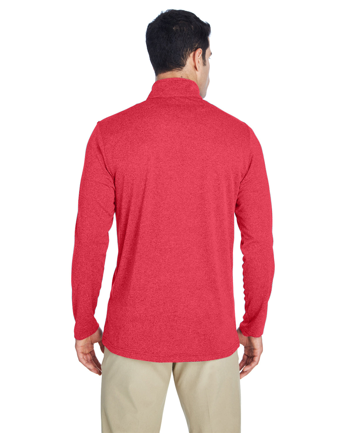 Men's Cool & Dry Heathered Performance Quarter-Zip - Red Heather