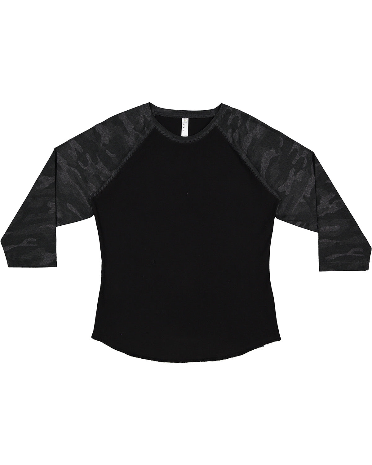 Women's Baseball T-Shirt - Black / Storm Camo