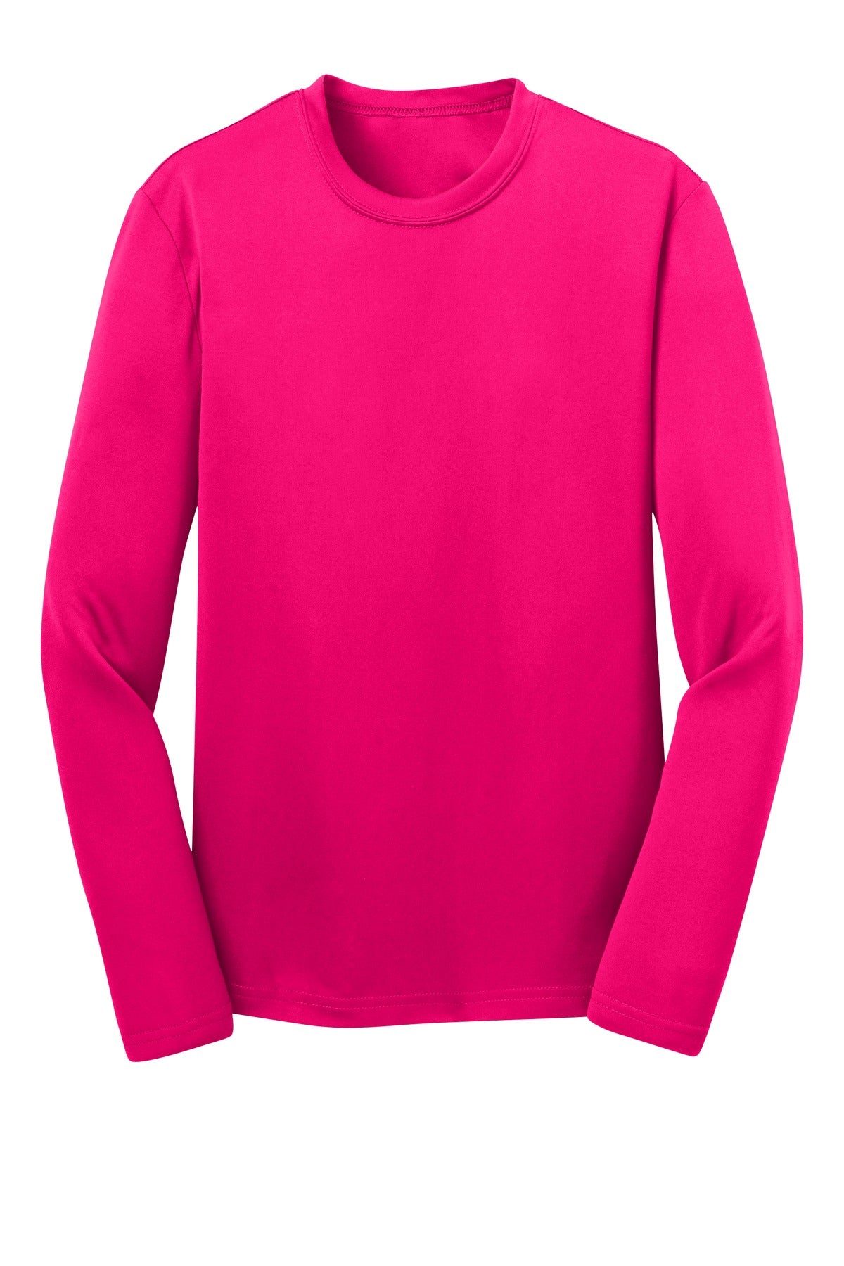 Youth Long Sleeve PosiCharge Competitor Tee - Pink Raspberry