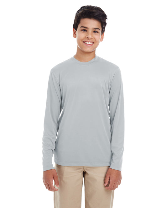 Youth Cool & Dry Performance Long-Sleeve Top - Gray
