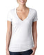 Next Level 6640 - Women's CVC Deep V - White