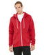 Bella + Canvas 3739 - Unisex Poly-Cotton Sponge Fleece Full-Zip Hoodie - Red