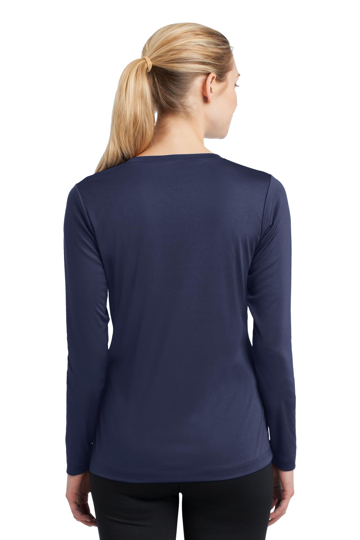 Women's Long Sleeve PosiCharge Competitor V-Neck Tee - True Navy