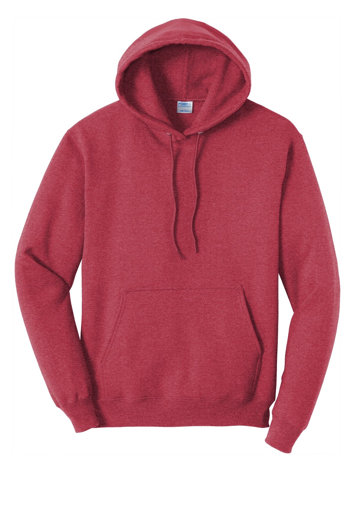 Unisex Core Fleece Pullover Hoodie - Heather Red