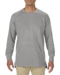 Unisex French Terry Crew With Pocket - Gray