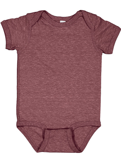 Infant Harborside Melange Bodysuit - Burgundy Melange