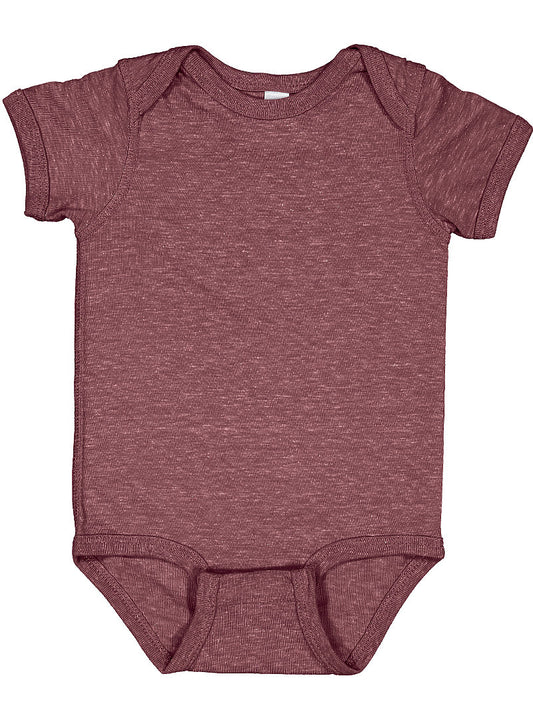 Infant Harborside Melange Bodysuit - Burgundy Melange