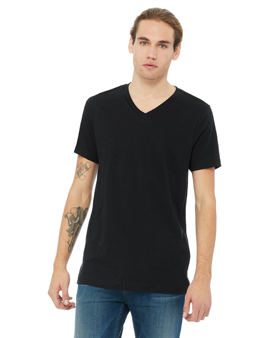Unisex Jersey Short-Sleeve V-Neck T-Shirt - Vintage Black
