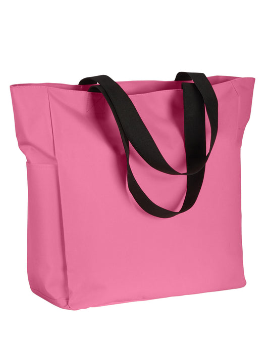 Polyester Zip Tote - Pink