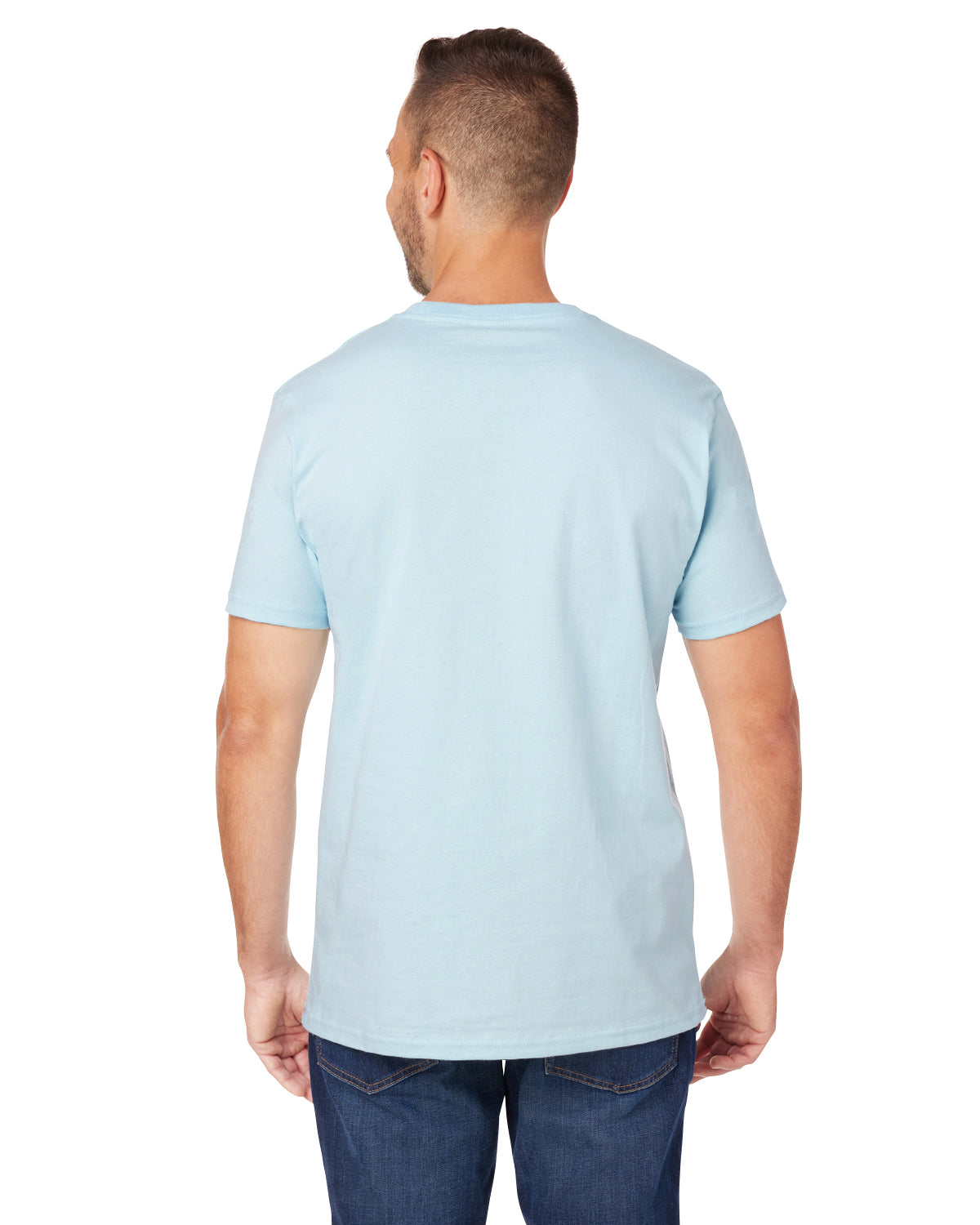 Men's 100% Organic Cotton Classic Short-Sleeve T-Shirt - Ice Blue