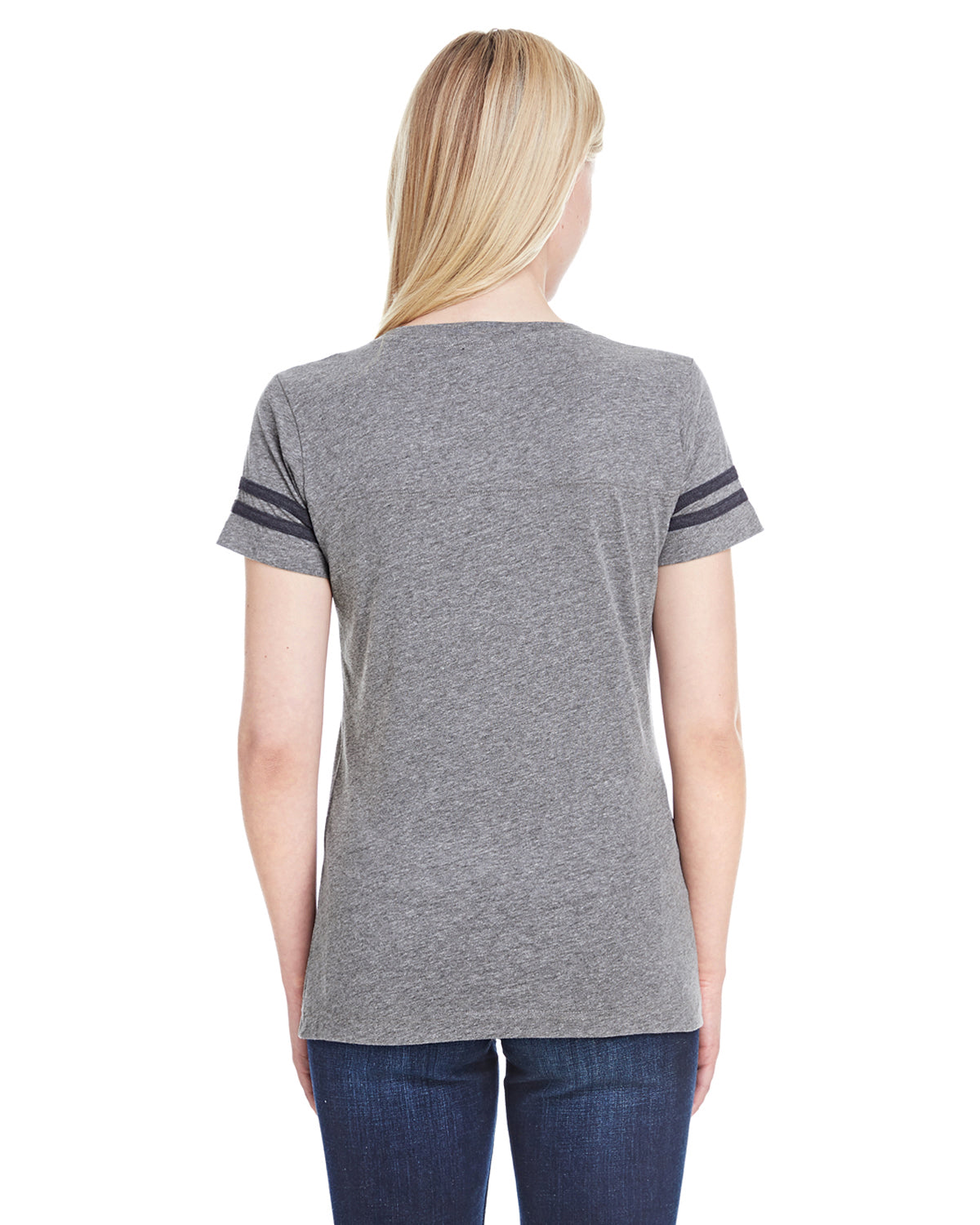 Women's Football T-Shirt - Gran Heather / Vintage Smoke