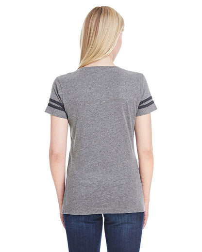 Women's Football T-Shirt - Gran Heather / Vintage Smoke
