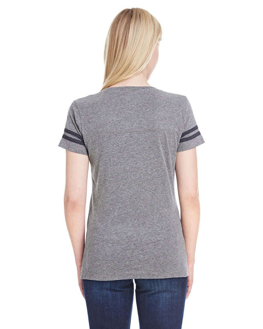 Women's Football T-Shirt - Gran Heather / Vintage Smoke