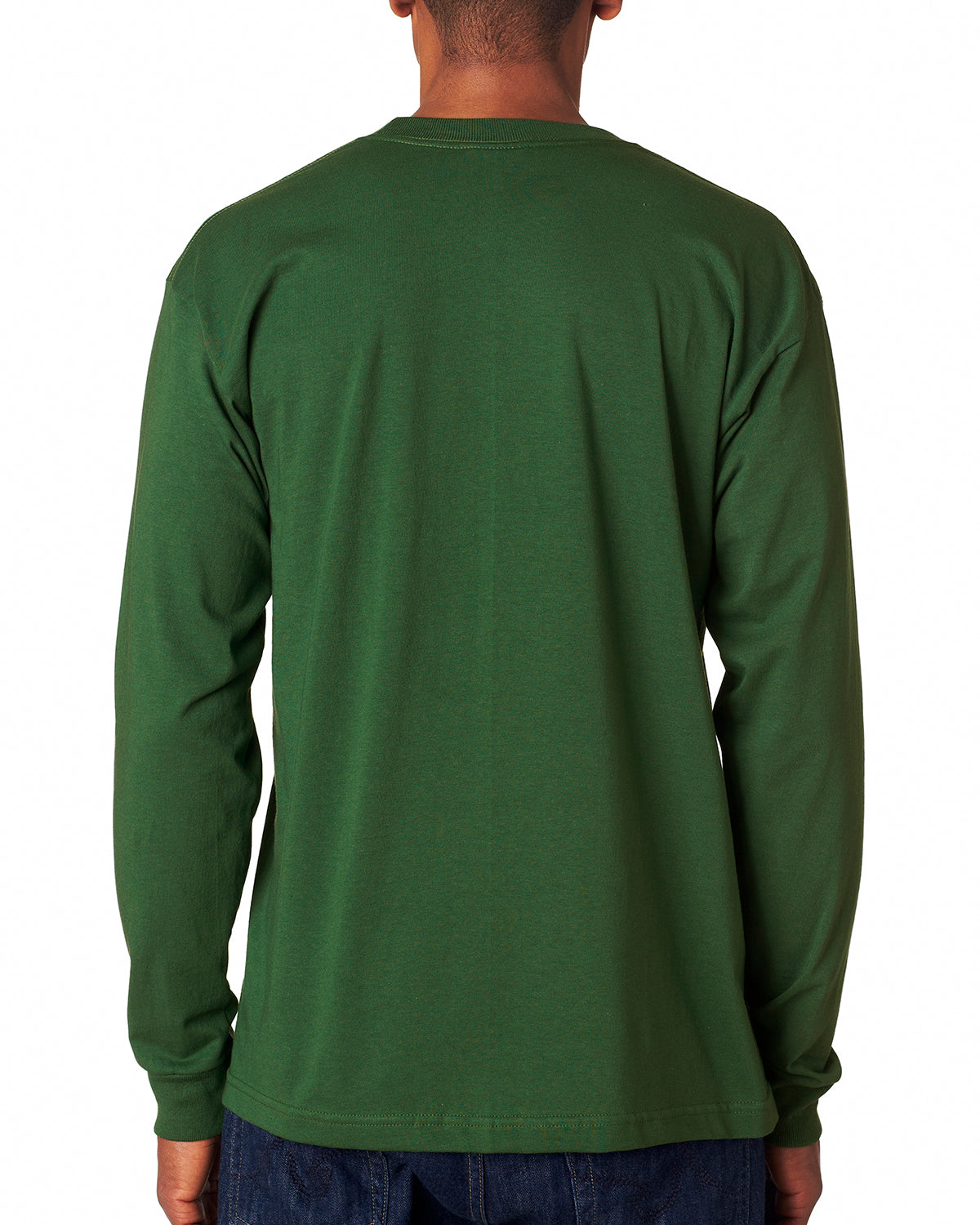 Unisex 100% Cotton Long Sleeve T-Shirt - Forest Green
